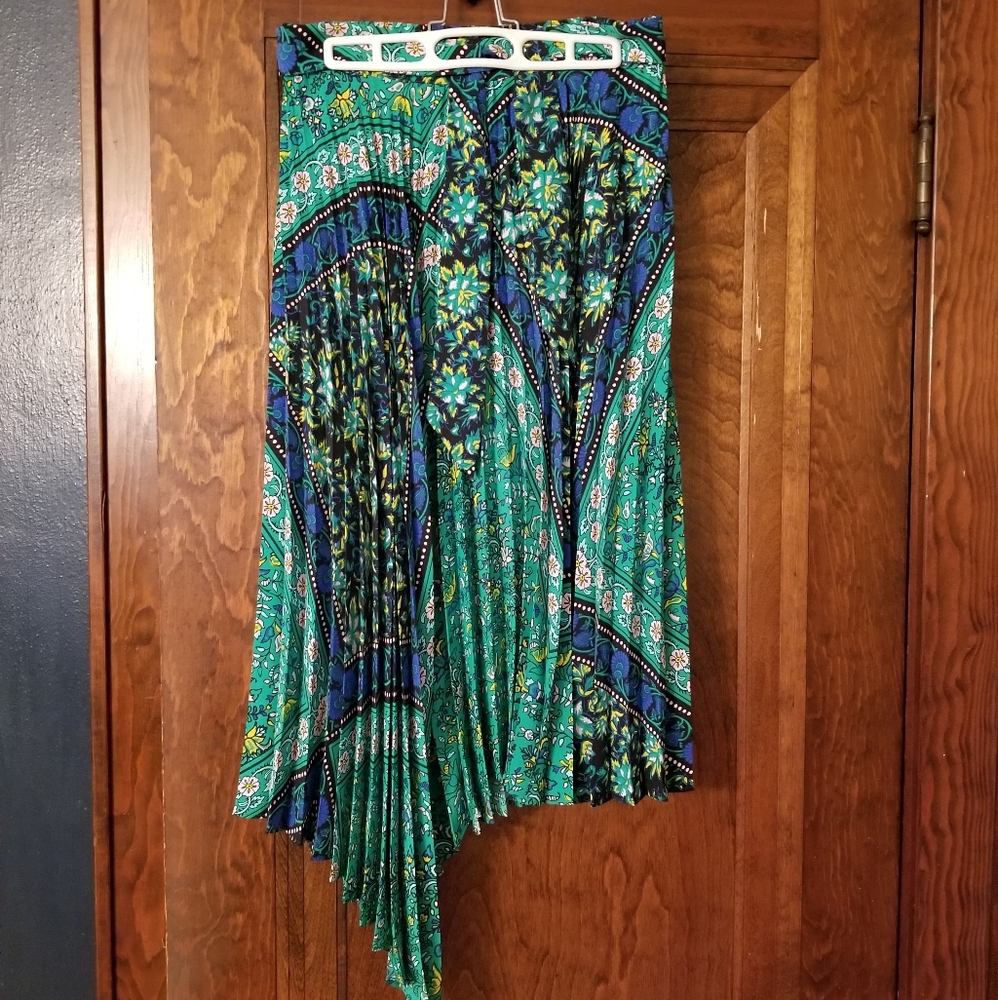 Topshop Gorgeous Pleated Floral Skirt US 8